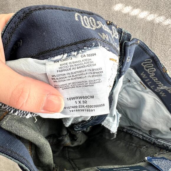 Wrangler Willow Riding Jeans Women's 26/1 x 32 Bootcut Dark Wash Stretch Waist - Picture 10 of 11